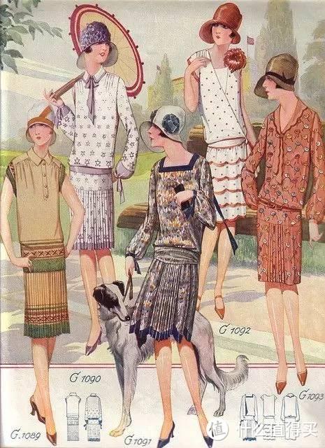 二十年代的时装画片。